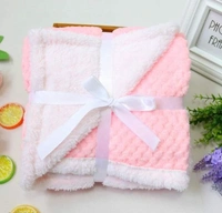 Microfiber Baby Pink Hooded Baby Blanket - Free Size, Baby Pink, Microfiber, Blanket, Pack of1